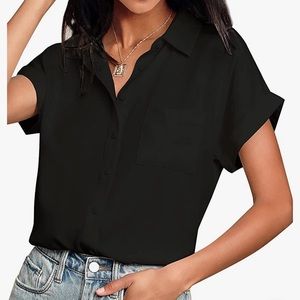 black button down BUTTONS ARE ACTUALLY WHITE lg never worn